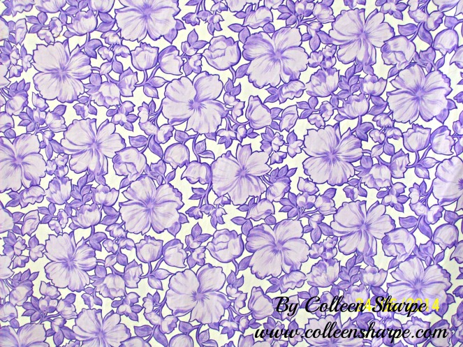 vintage cotton floral purple sheet